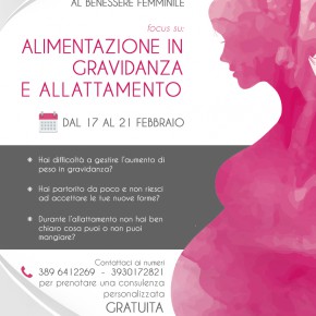 Settimana dedicata al benessere femminile: ALIMENTAZIONE IN GRAVIDANZA E ALLATTAMENTO