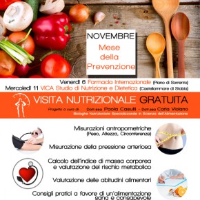 Novembre: mese della prevenzione Prenota la tua visita nutrizionale Gratuita